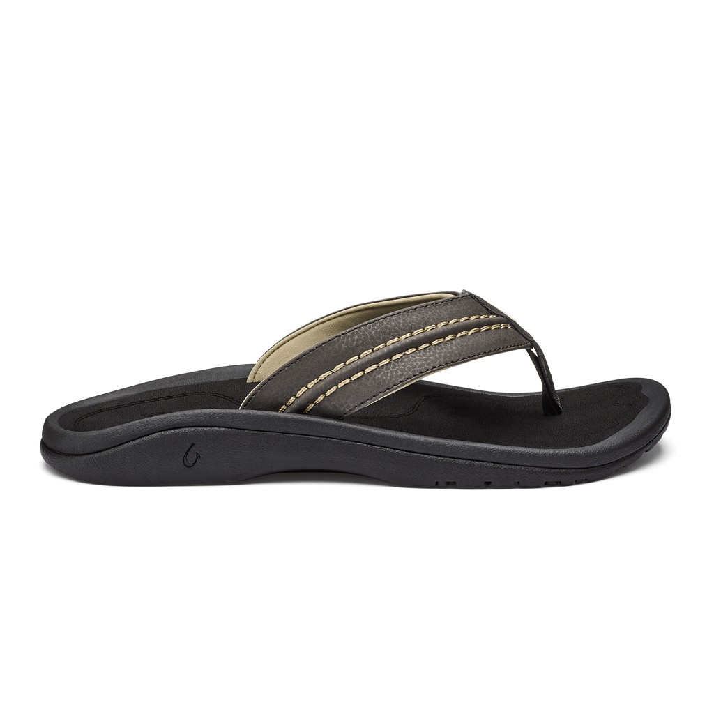 Olukai Zehentrenner Herren - Hokua Quick-drying Beach Schwarz - 05347BESM